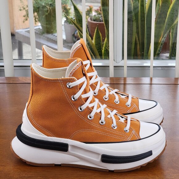 Women's Orange High-Top Sneakers - Picture 2 of 16